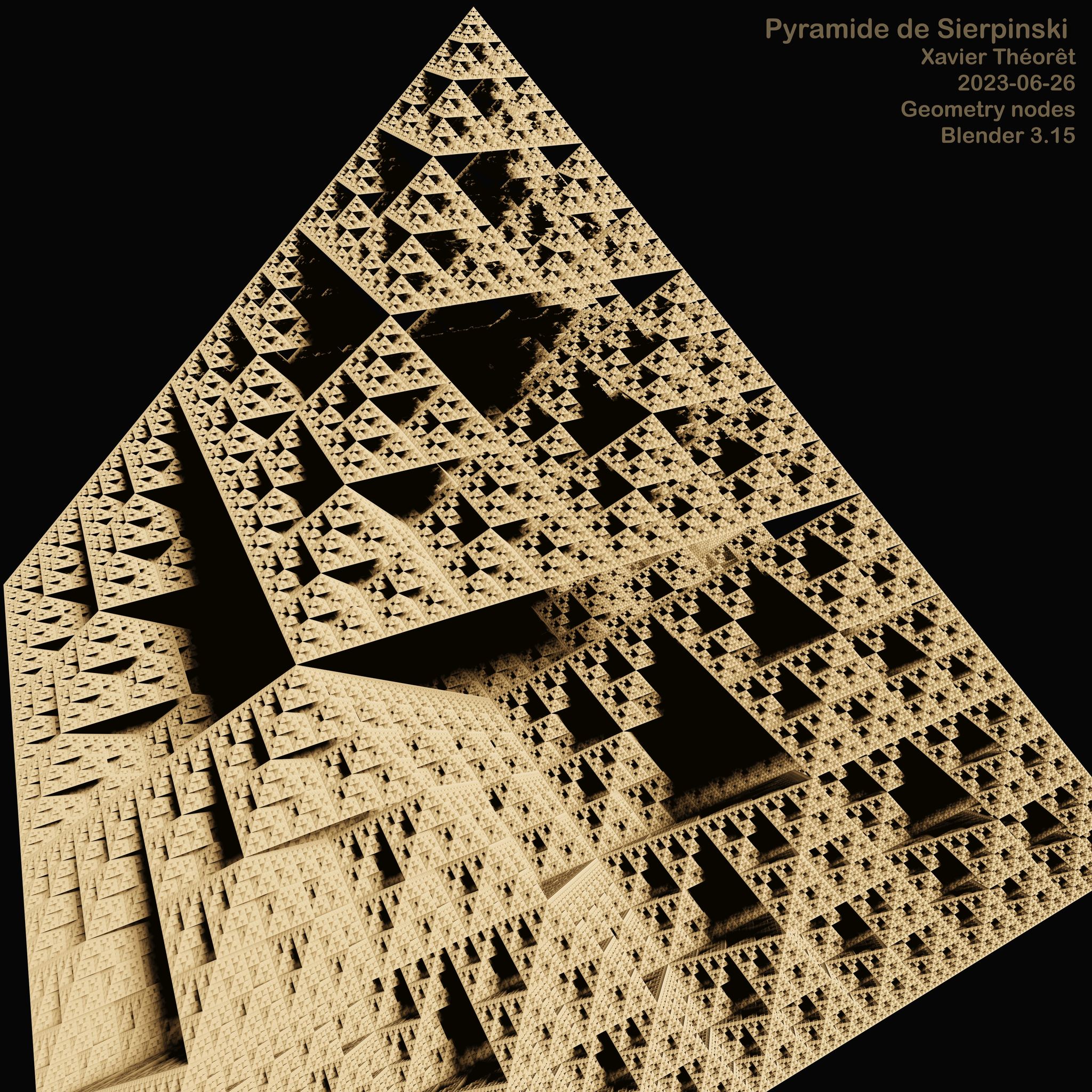 Triangle de Sierpinsky dans Blender