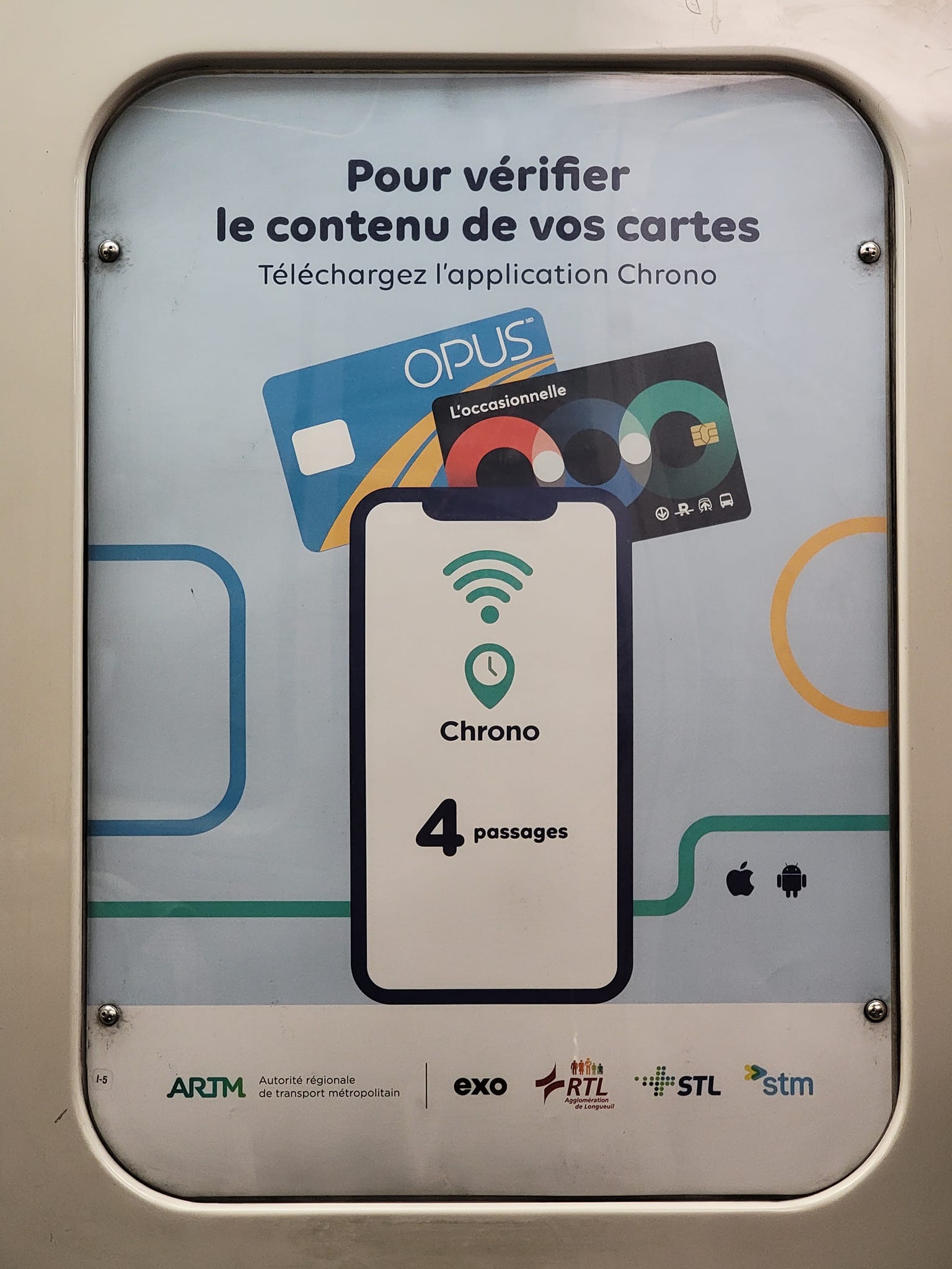 Les puces NFC dans le métro de Montréal