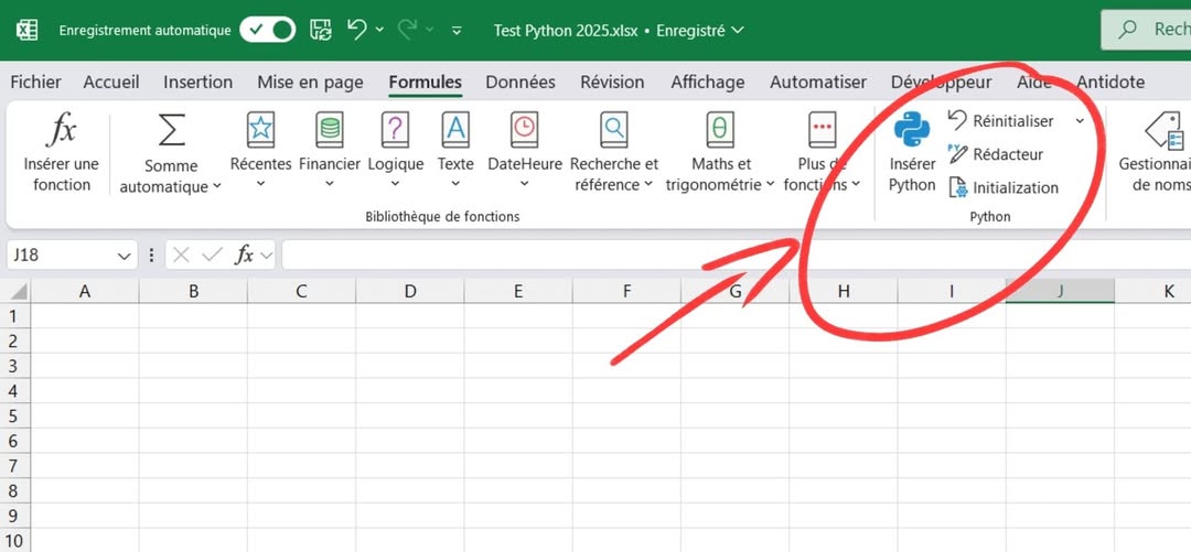 Python dans Excel