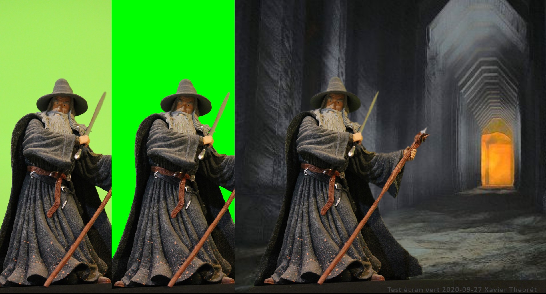 Gandalf sur fond vert (carton fluo) + Powerpoint!